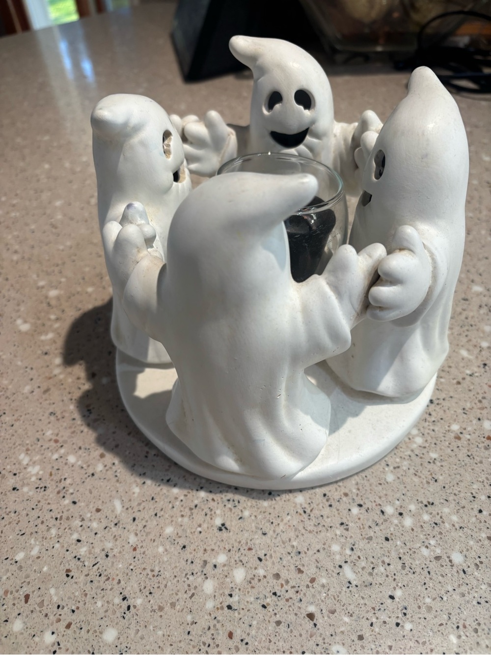 White Ghost Candle Ring - Decorative Home Accent